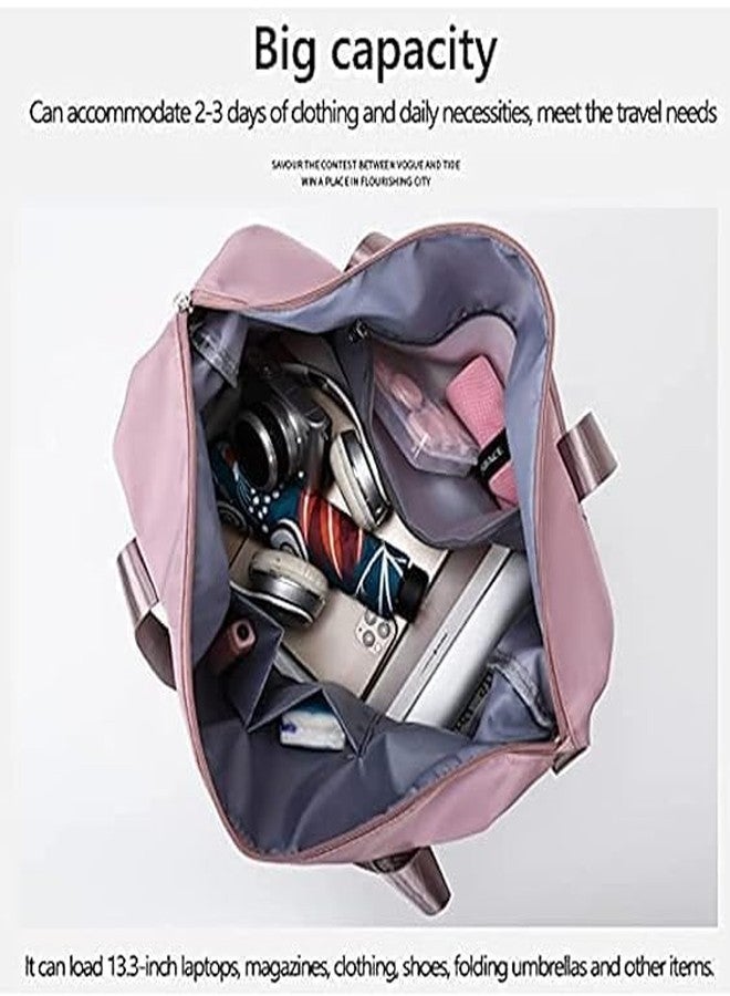 حقيبة سفر TOP SELECT، حقيبة كتف قابلة للتوسيع والطي، حقيبة سفر للنساء والفتيات، مقاومة للماء وخفيفة الوزن، حقيبة أمتعة للسفر (بنفسجي) - Image 5